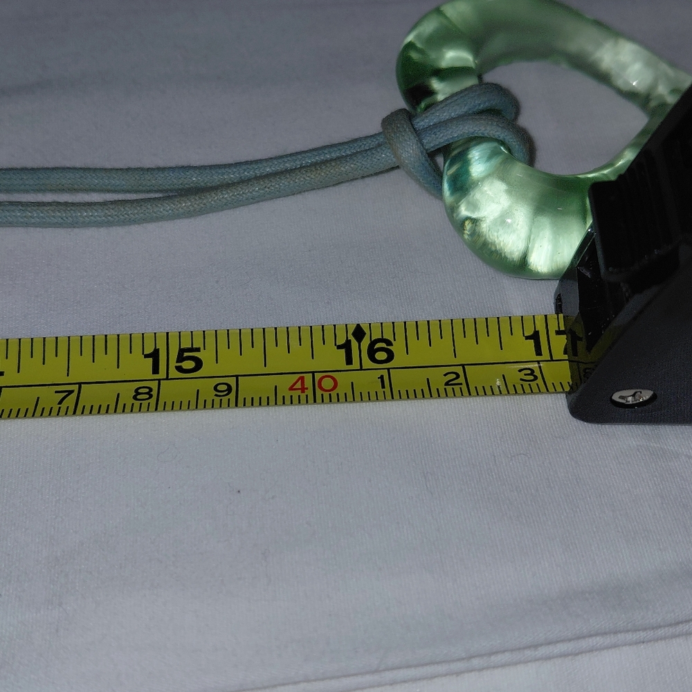 Baccarat Open Heart Necklace Pendant Pale Green Crystal Glass Matte GUC - Picture 7 of 11